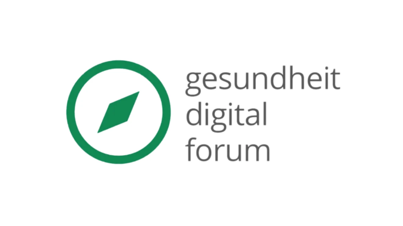 Eventmanagement Logo gesundheit.digital.forum auf wei&szlig;em Hintergrund