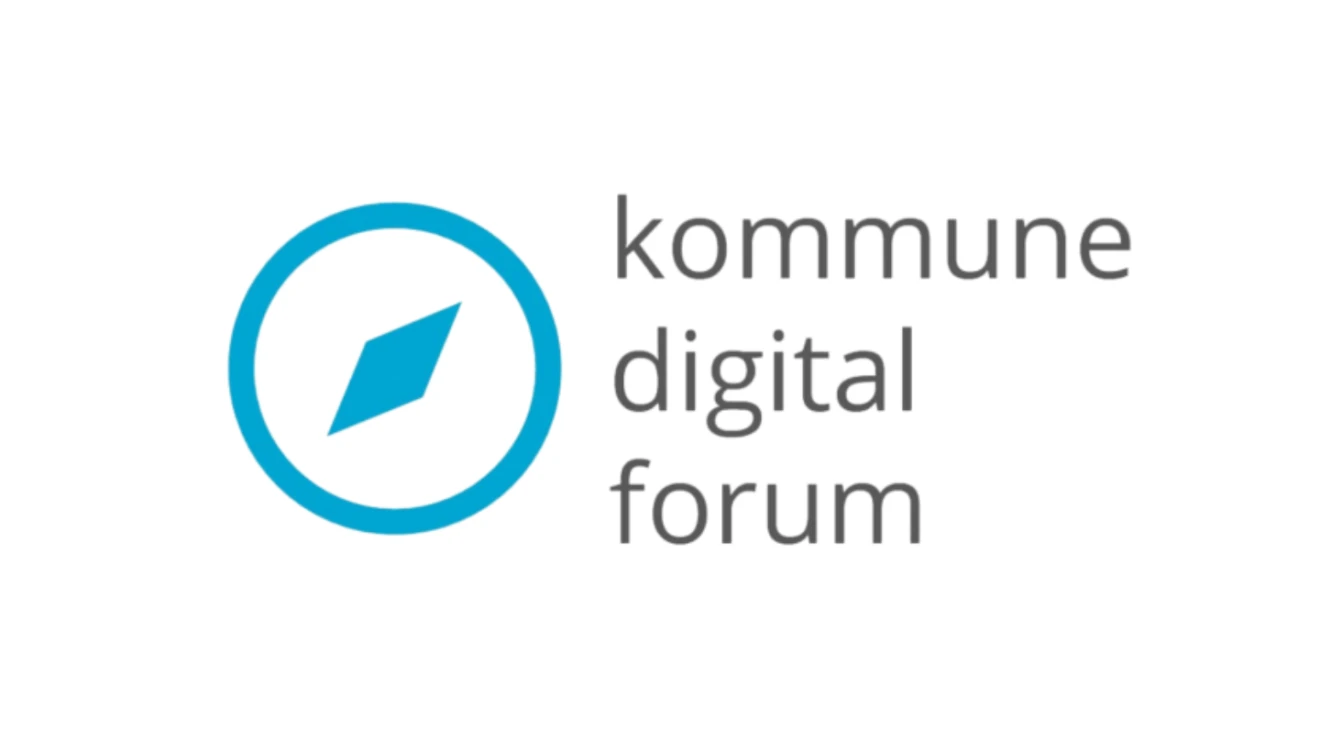 Eventmanagement Logo kommune.digital.forum auf wei&szlig;em Hintergrund