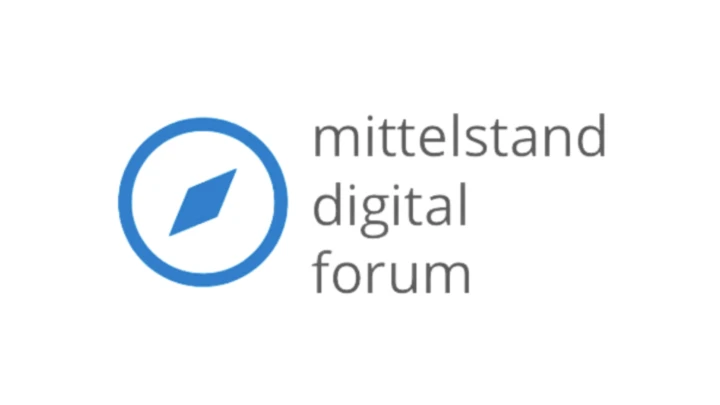 Eventmanagement Logo mittelstand.digital.forum auf weißem Hintergrund