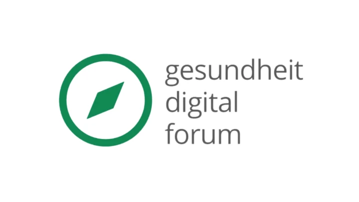 Eventmanagement Logo gesundheit.digital.forum auf weißem Hintergrund