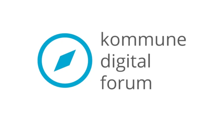 Eventmanagement Logo kommune.digital.forum auf weißem Hintergrund